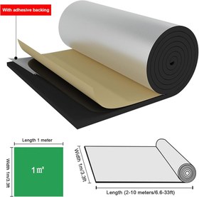 تصویر عایق الاستومری پشت چسب دار ضخامت ۶ میل 