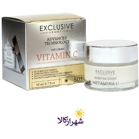 تصویر کرم روشن کننده و آبرسان روز ویتامین C با عصاره طلا اکسکلوسیو – Exclusive Cosmetics Vitamin C, Gold and Ceramides Day Cream 