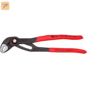 تصویر انبر کلاغی کبری تنظیم سریع کنیپکس مدل 8721250 سایز 250 میلی متر Cobra® QuickSet High-Tech Water Pump Pliers