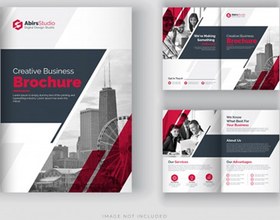 تصویر بروشور شرکتی A4 دو لت – Corporate brochure template 