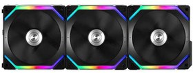 تصویر فن کیس لیان لی مدل UNI FAN SL120 RGB – BLACK Lian Li UNI FAN SL120 RGB Triple Pack - Black