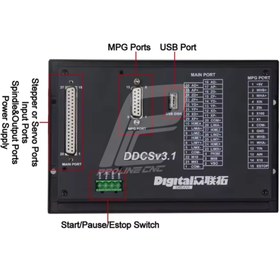 تصویر صفحه نمایش کنترلر سه محور سی ان سی Controller 3Axis CNC مدل A2R V3.1 مجهز به PLC Digital Dream CNC System A2R V3.1 3Axis