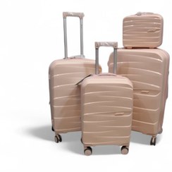 تصویر مجموعه ۴ عددی چمدان پاور رنگ صورتی | خرید و قیمت چمدان پاور اصل مدل 181 ست کامل چمدان پاور صورتی (۴ تکه) با ضمانت اصالت و خدمات تعمیر