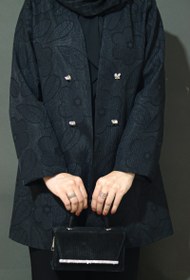 تصویر کت زنانه تابستانه پارچه طرحدار سبک و خنک - نسکافه ایی 