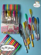 تصویر ست خودکار۲۴ رنگ ژویکسوا zuixua رنگ اکلیلی۱۲ عدد و رنگ نئونی۱۲عدد 