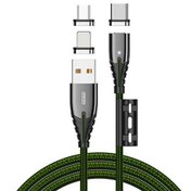 تصویر کابل تبدیل USB به USB-C/ microUSB/ لایتنینگ جوی روم مدل S-M408 طول 1.2 متر Joyroom S-M408 USB To Lightning, MicroUSB, USB-C Cable 120cm