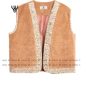 تصویر جلیقه مخمل گلدوزی قاجار 