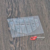 تصویر مجموعه 12 عددی برچسب های شفاف محافظ دکمه های فرمان دنا ، تارا و سورن پلاس - کد 10925 