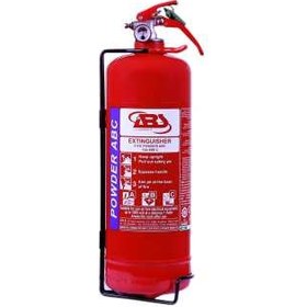 تصویر کپسول آتش نشانی ABS دو کیلوگرمی ا ABS 2 Kg Fire Extinguisher With Material Stand ABS 2 Kg Fire Extinguisher With Material Stand