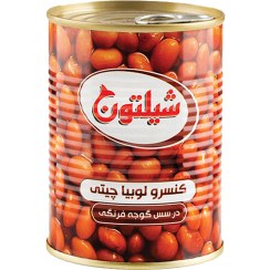 تصویر کنسرو لوبیا چیتی شیلتون با سس گوجه فرنگی 400 گرم 