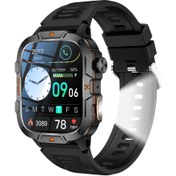 تصویر ساعت هوشمند QX12 ضد ضربه و اب با بدنه فلزی 