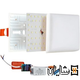 تصویر پنل مربع توکار 48 وات فنر متغیر تمام نور پرشین لایت مدل آرتا Persian Light 48W Built-in square Panel Full Light