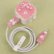 تصویر ست محافظ کابل و کلگی شارژر اپل طرح سینامورول 