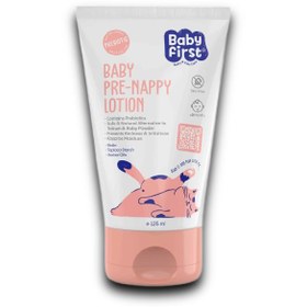 تصویر لوسیون محافظ پای کودک بیبی فرست BABY FIRST BABY LIQUID TALC 125ml BABY FIRST