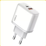 تصویر شارژر دیواری H-108 هیسکا WALL CHARGER DUAL H108