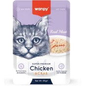 تصویر پوچ گربه ونپی طعم مرغ و خرچنگ 85 گرم (انگلیسی نویس) Wanpy Cat chicken crab 85g