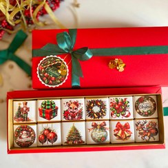 تصویر شکلات کریسمسی طرح 02 باکس شکلات با طراحی چاپی ویژه کریسمس