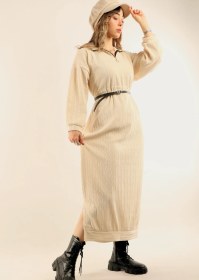 تصویر کفتان پاییزه کمرگت کش دار زنانه الا 