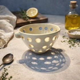 تصویر آبکش سرامیکی دستساز پذیرایی 