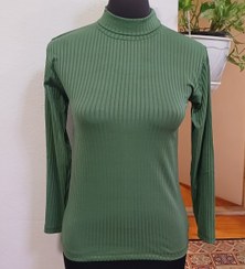 تصویر بلوز زنانه یقه اسکی ریلی آکاردئونی سایز ۵۴ باکشسانی بالا 