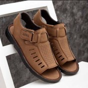 تصویر صندل جلوباز مردانه مدل Sany چرم مصنوعی 