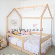 تصویر تخت خواب مونته سوری کودک کلبه 