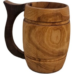 تصویر لیوان چوبی مدل وایکینگی 