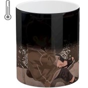 تصویر ماگ(قاشق و جعبه رایگان) حرارتی آبنبات رنگی فن آرت بی تی اس BTS - V کد MKSA0507 (قاشق و جعبه رایگان)