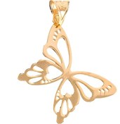 تصویر آویز گردنبند طلا 18 عیار طرح پروانه ( تضمین اصالت ) 