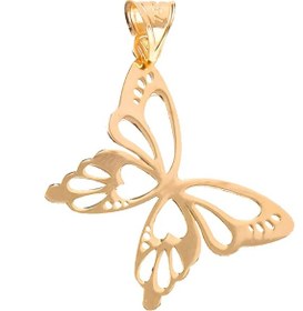 تصویر آویز گردنبند طلا 18 عیار طرح پروانه ( تضمین اصالت ) 