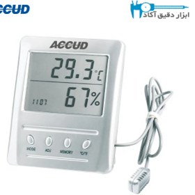 تصویر دما سنج و رطوبت سنج محیط داخلی و خارجی Accud (اکیود اتریش با گارانتی شرکتی) مدل HTC-70 
