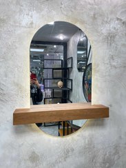 تصویر آینه داریا همراه با شلف و بکلایت 