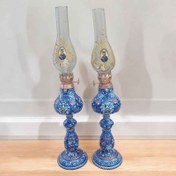 تصویر ست چراغ نفتی میناکاری کد ST725 