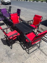 تصویر میز و صندلی تاشو مسافرتی ست ۴ نفره 