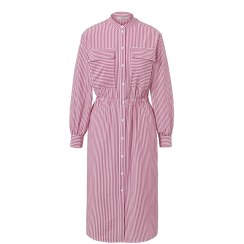 تصویر پیراهن صورتی راه راه زنانه چیبو 