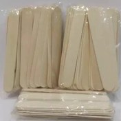 تصویر چوبک موم کاردک موم چوبی آبسلانگ چوب بستنی اپیلاسیون بسته ای برای موم گیاهی وکس صورت کارتک چوبی چوب بستنی مومک 