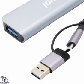 تصویر هاب چهار پورت USB-CوTYPE-C رویال مدل RHC-20 