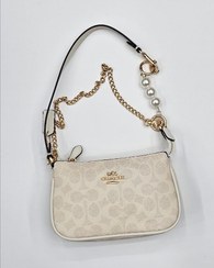 تصویر کیف دستی چرم مرواریدی 2 - کرم Coach Nolita 19