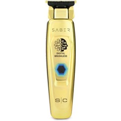 تصویر ماشین‌اصلاح خط‌زن استایل‌کراف سِیبِر (SABER) StyleCraft SABER - PROFESSIONAL FULL METAL BODY DIGITAL BRUSHLESS MOTOR CORDLESS HAIR TRIMMER - GOLD