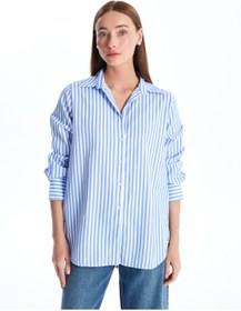 تصویر پیراهن زنانه با آستین بلند خط دار | LC Waikiki | 848878530 | اورجینال 