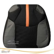 تصویر روکش صندلی کرولا 2023 تمام پارچه مشکی بغل طوسی 