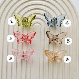 تصویر مینی کلیپس پروانه کریستالی سایز ۴.۵ سانت 