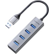 تصویر هاب 4 پورت USB-A لنشن LENTION H22s Gray 