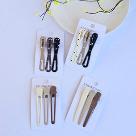 تصویر گیره مو فلزی خالخالی 