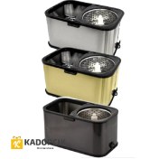 تصویر سطل و تی چرخشی تمام استیل نگیر 