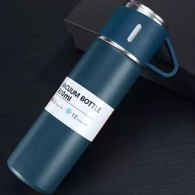 تصویر فلاکس سه لیوانه سه کاپ نیم لیتری مدل Vacuum Flask 