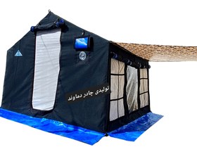 تصویر چادر برزنتی گلشن کمپینگ مسافرتی سایبان دار 9متری (برند تولیدی چادر دماوند) Tent