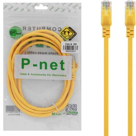 تصویر کابل شبکه 2متری P-net Cat 6 cable 2M