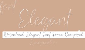 تصویر فونت Elegant انگلیسی 