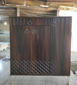 تصویر جاکفشی سه درب پایه فلزی 